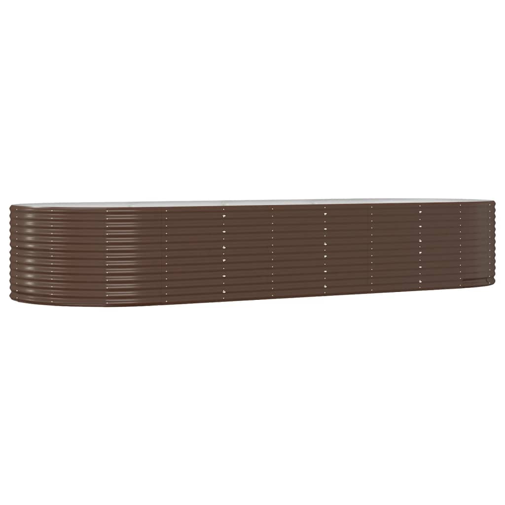 Plantenbak 367x140x68 cm gegalvaniseerd staal bruin