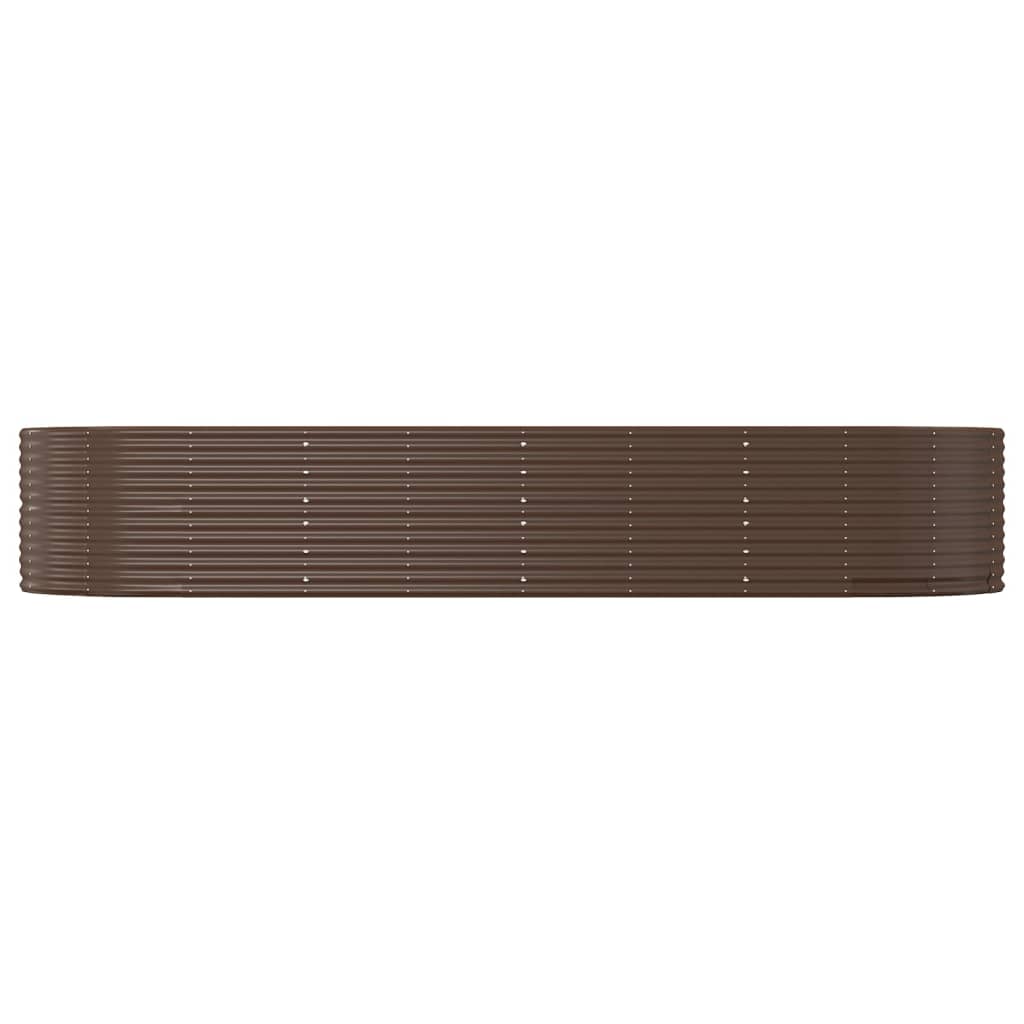 Plantenbak 367x140x68 cm gegalvaniseerd staal bruin