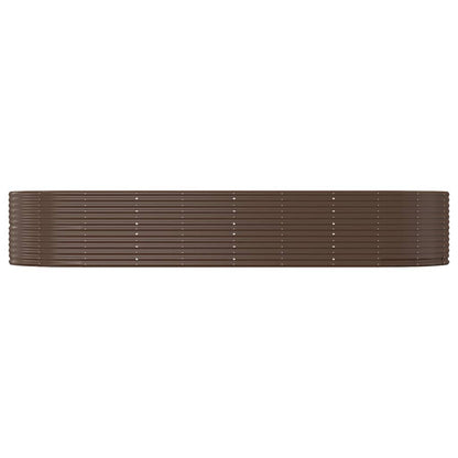 Plantenbak 367x140x68 cm gegalvaniseerd staal bruin
