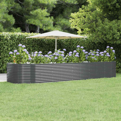 Plantenbak 447x140x68 cm gegalvaniseerd staal antracietkleurig