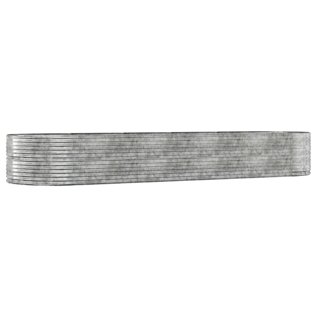 Plantenbak Gepoedercoat Staal Kleurig 447 x 140 x 68 cm Zilver