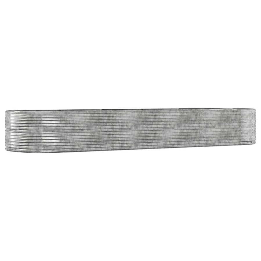 Plantenbak Gepoedercoat Staal Kleurig 447 x 140 x 68 cm Zilver