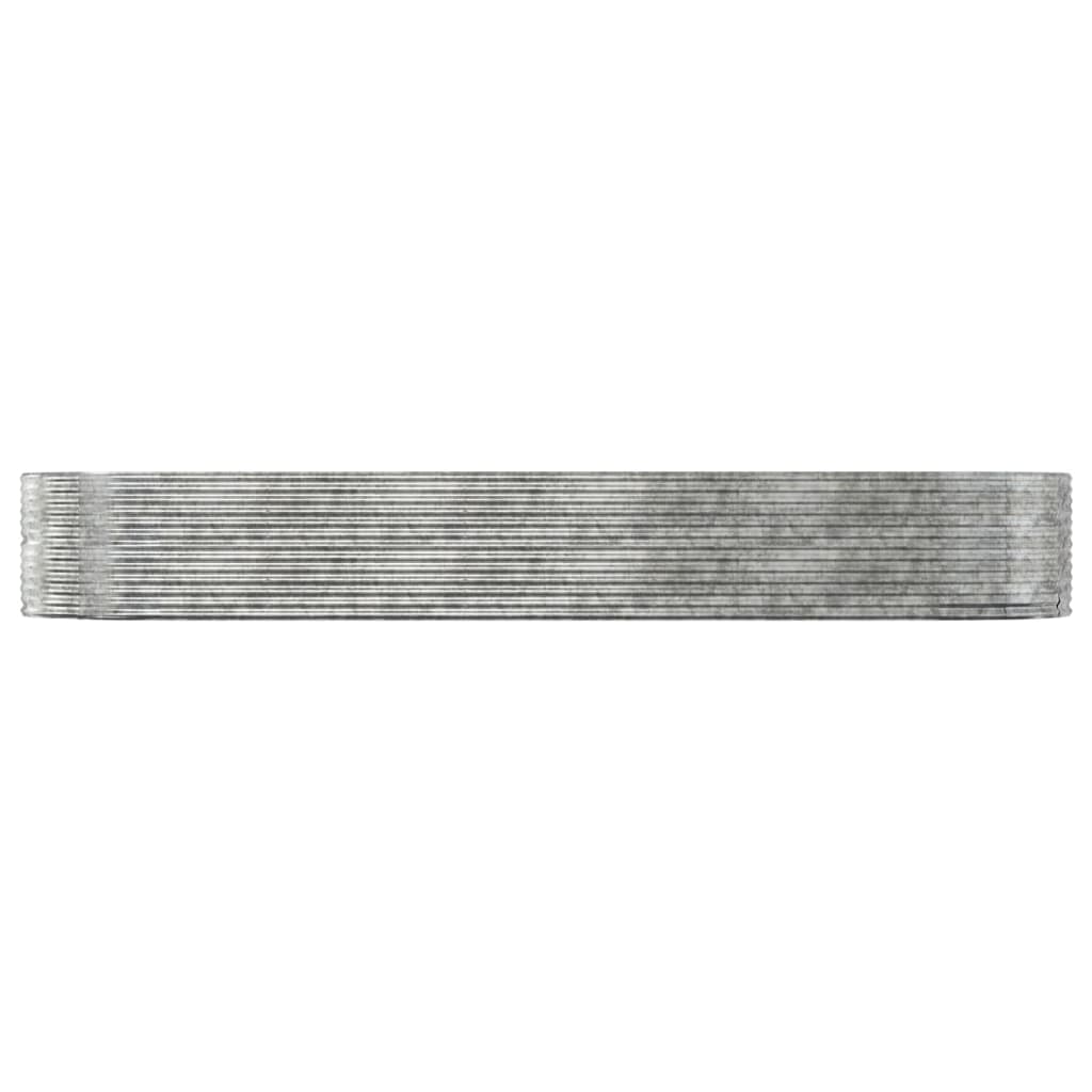 Plantenbak Gepoedercoat Staal Kleurig 447 x 140 x 68 cm Zilver