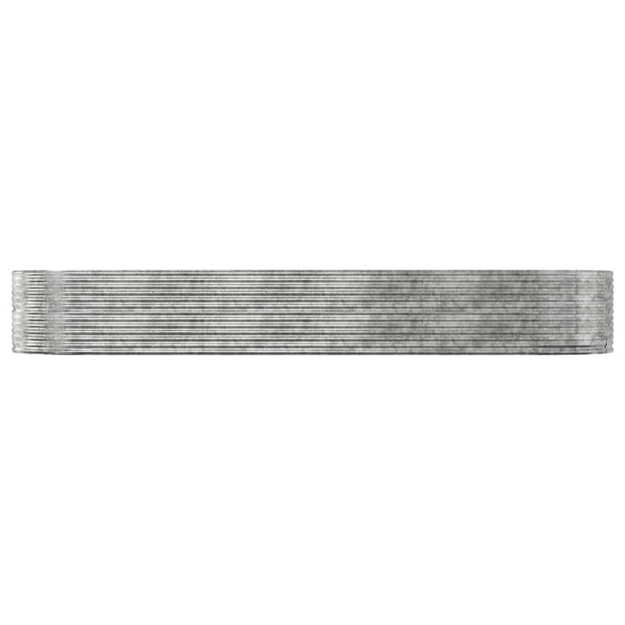 Plantenbak Gepoedercoat Staal Kleurig 447 x 140 x 68 cm Zilver