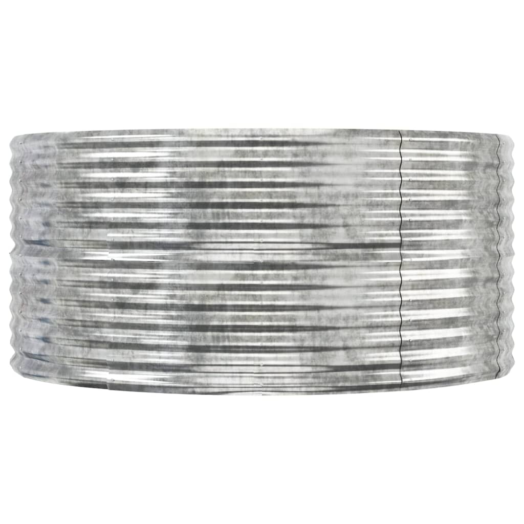 Plantenbak Gepoedercoat Staal Kleurig 447 x 140 x 68 cm Zilver