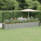 Plantenbak 510x140x68 cm gepoedercoat staal zilver