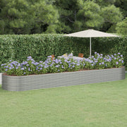 Plantenbak 584x140x68 cm gepoedercoat staal zilver