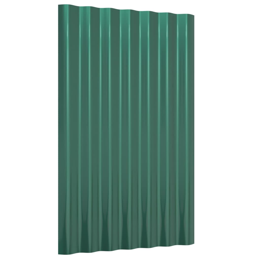 Dakpanelen Gepoedercoat Staal 12 60 x 36 cm Groen