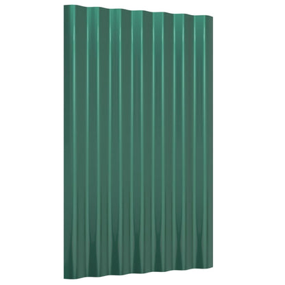 Dakpanelen Gepoedercoat Staal 12 60 x 36 cm Groen