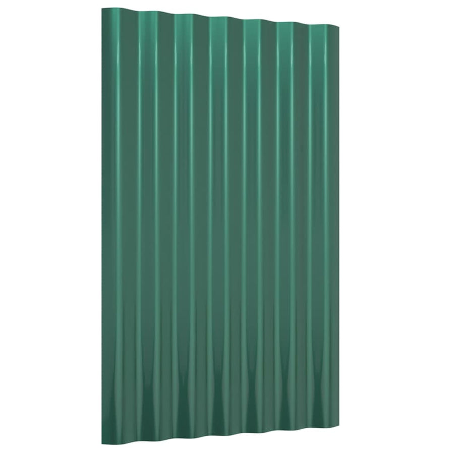 Dakpanelen Gepoedercoat Staal 12 60 x 36 cm Groen