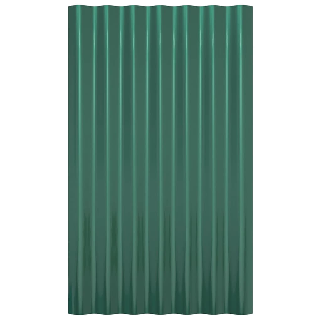 Dakpanelen Gepoedercoat Staal 12 60 x 36 cm Groen