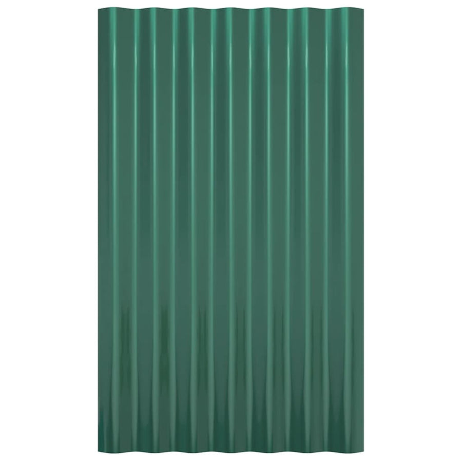 Dakpanelen Gepoedercoat Staal 12 60 x 36 cm Groen