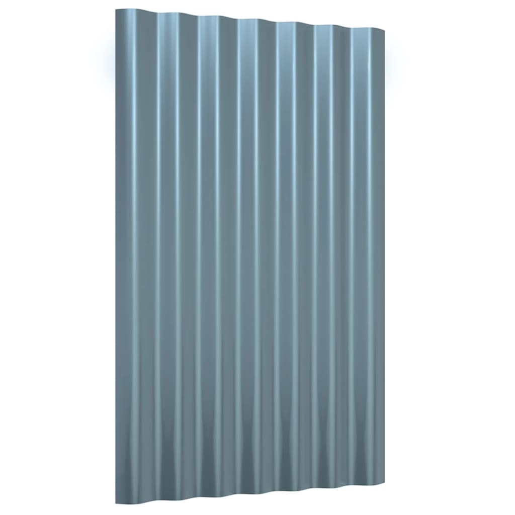 Dakpanelen Gepoedercoat Staal 12 60 x 36 cm Grijs