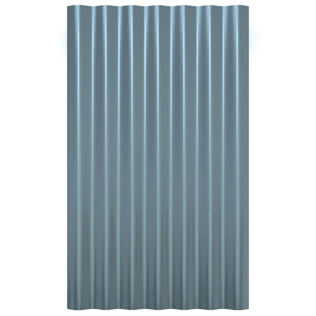 Dakpanelen Gepoedercoat Staal 12 60 x 36 cm Grijs