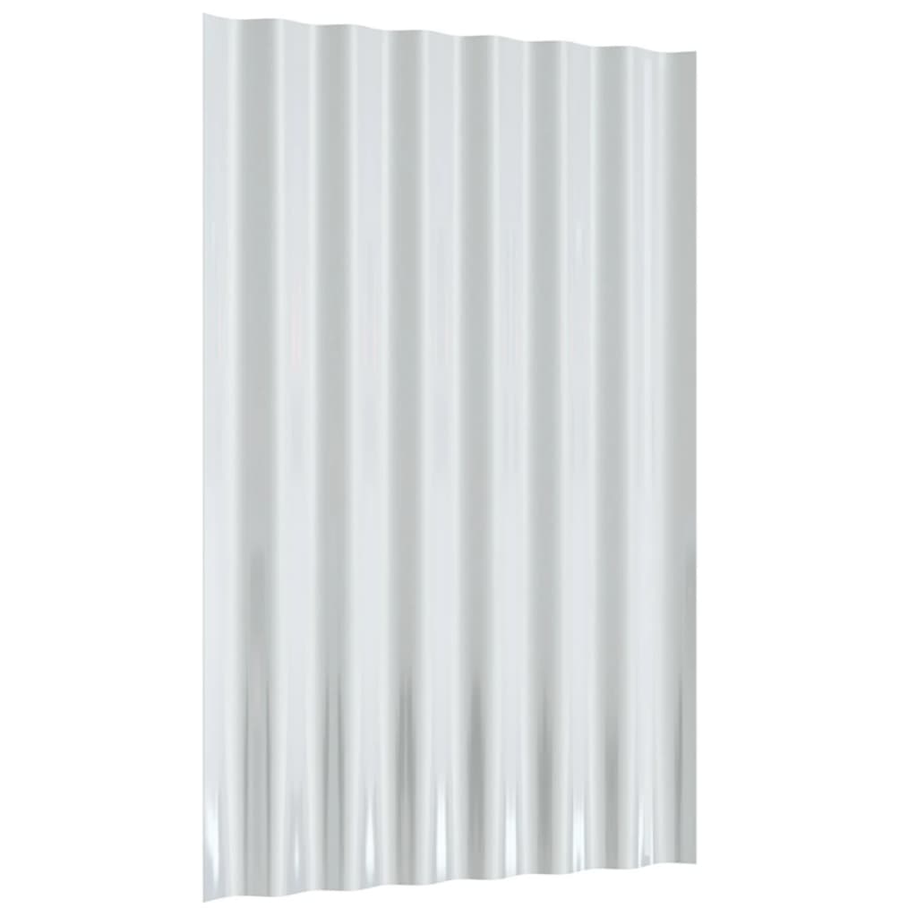 Dakpanelen 12 st 60x36 cm gepoedercoat staal antracietkleurig