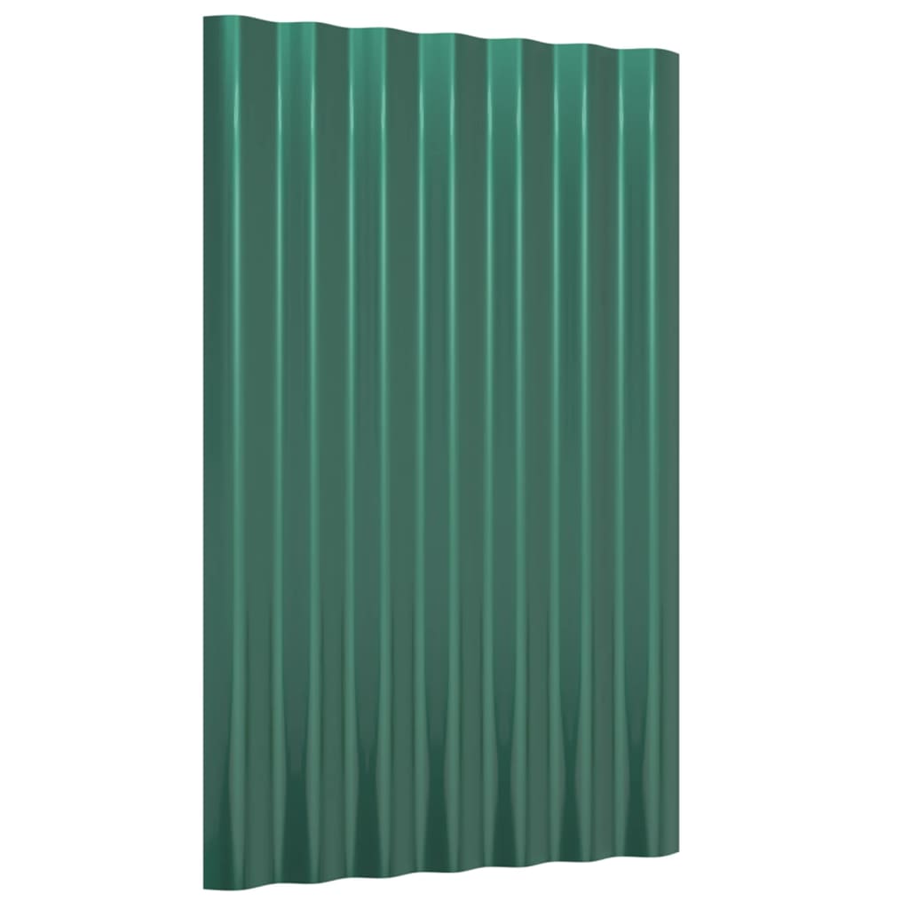 Dakpanelen Gepoedercoat Staal 36 60 x 36 cm Groen