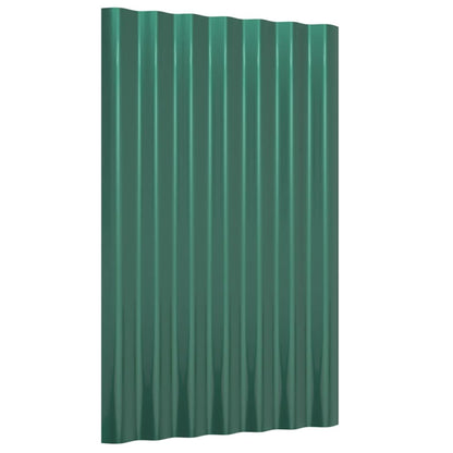 Dakpanelen Gepoedercoat Staal 36 60 x 36 cm Groen