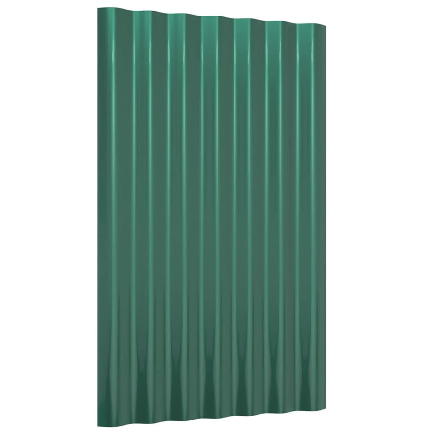 Dakpanelen Gepoedercoat Staal 36 60 x 36 cm Groen