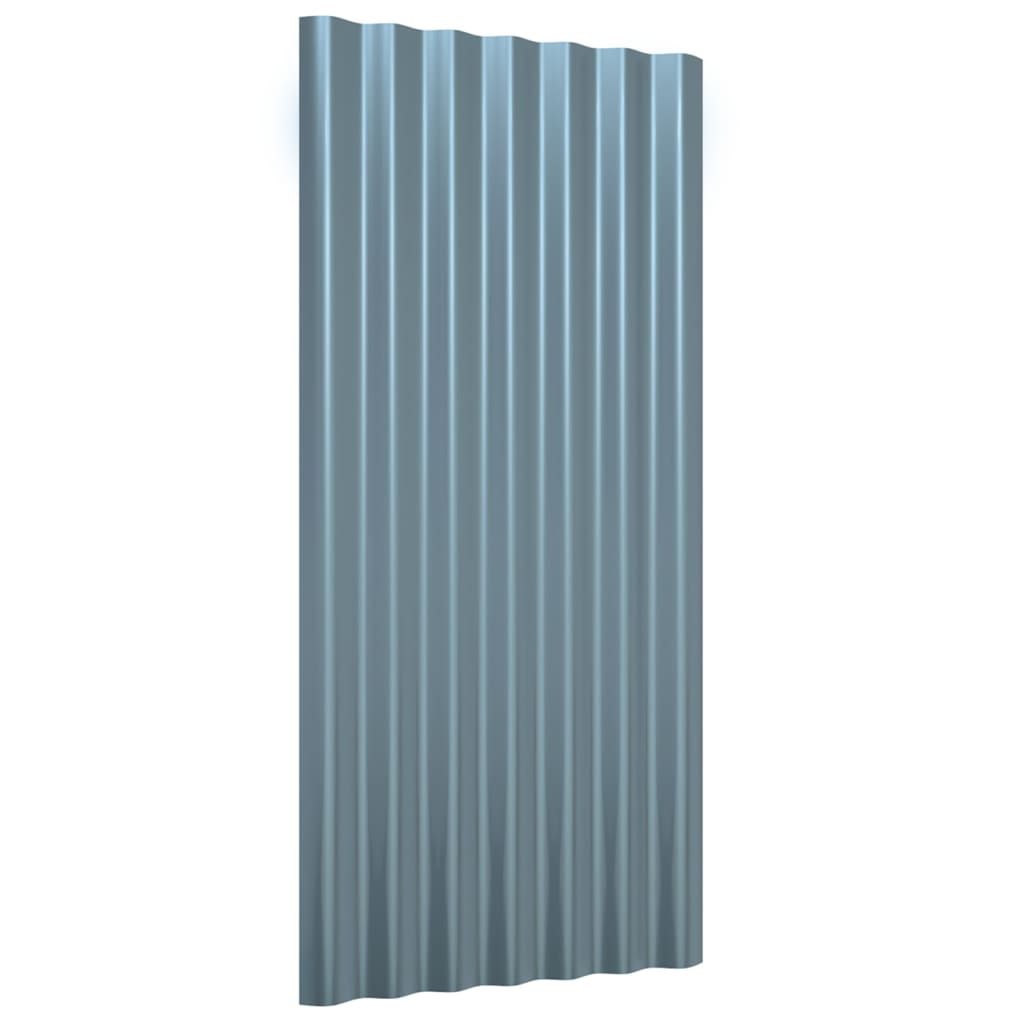 Dakpanelen Gepoedercoat Staal 12 80 x 36 cm Grijs