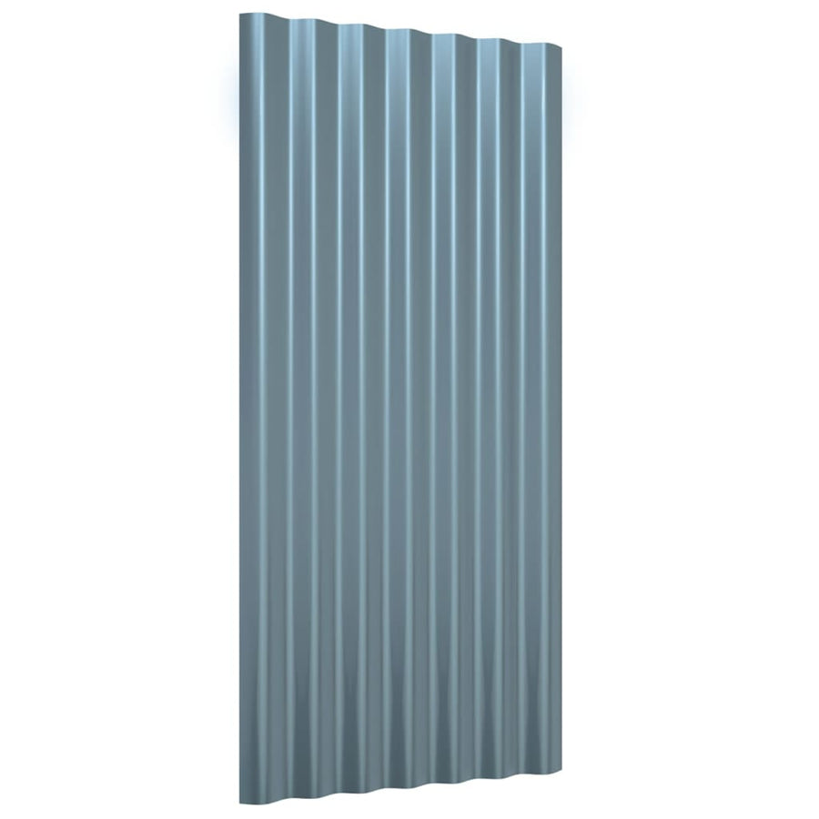 Dakpanelen Gepoedercoat Staal 12 80 x 36 cm Grijs