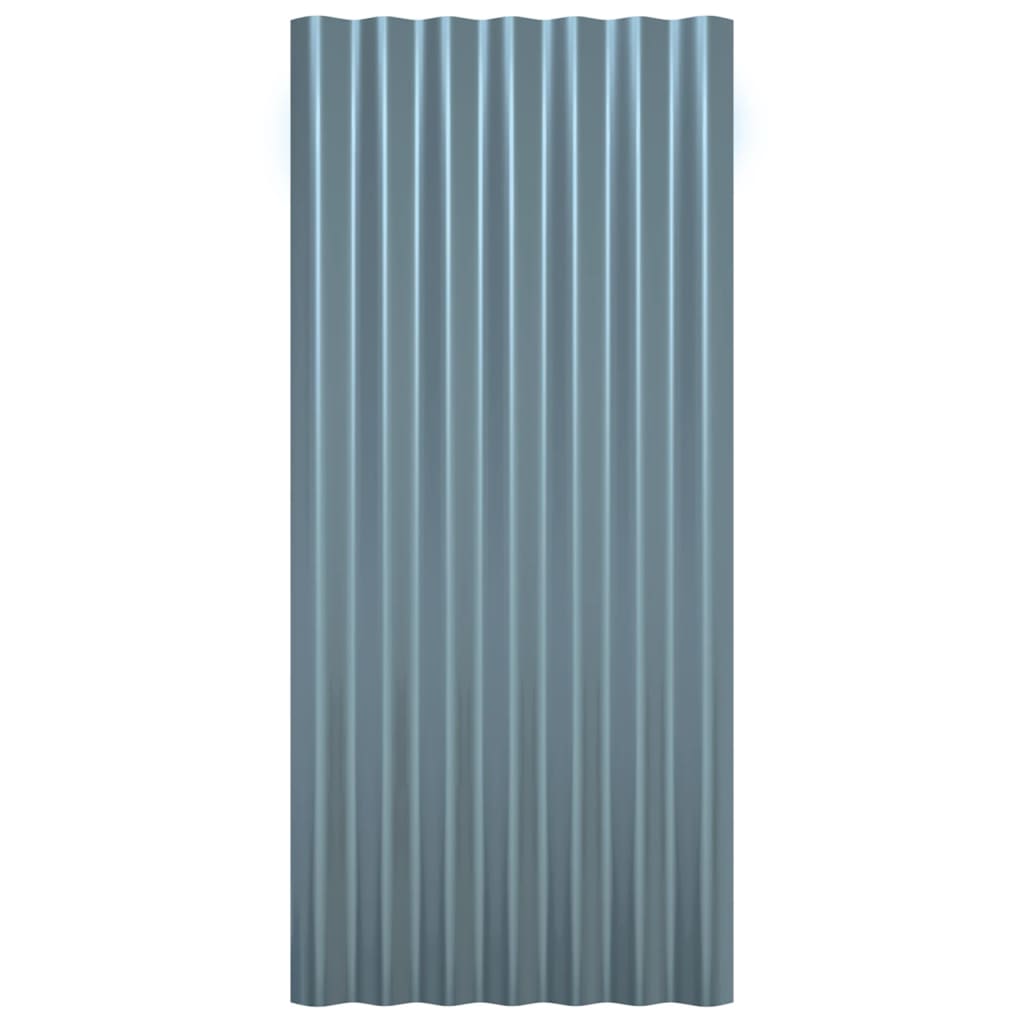 Dakpanelen Gepoedercoat Staal 12 80 x 36 cm Grijs