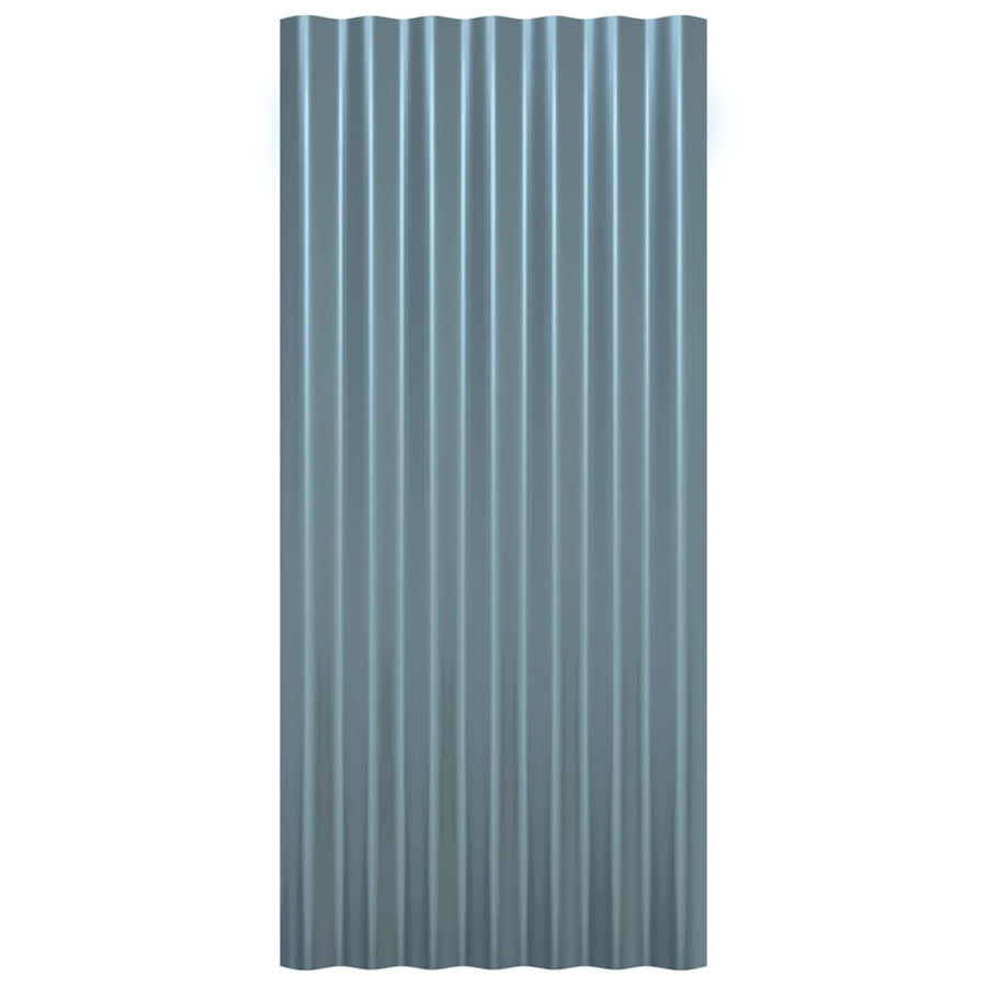 Dakpanelen Gepoedercoat Staal 12 80 x 36 cm Grijs