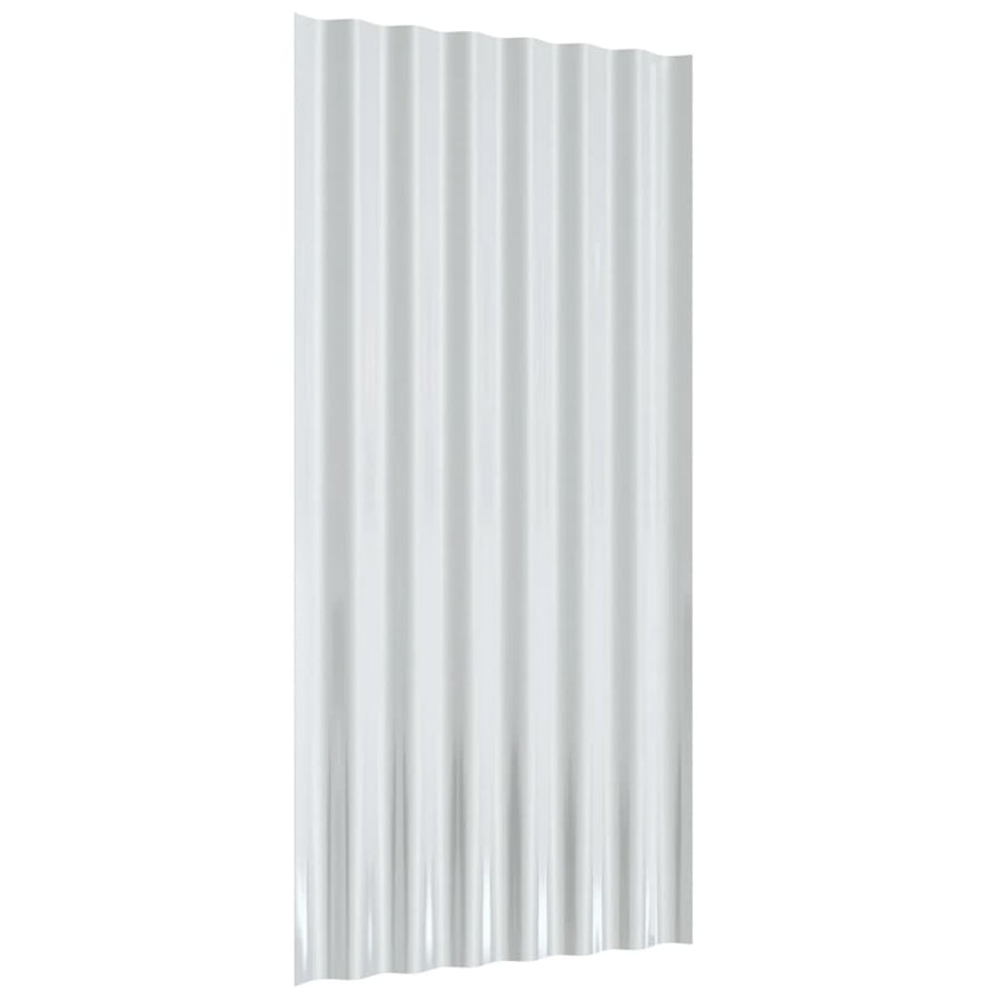 Dakpanelen Gepoedercoat Staal 12 80 x 36 cm Grijs