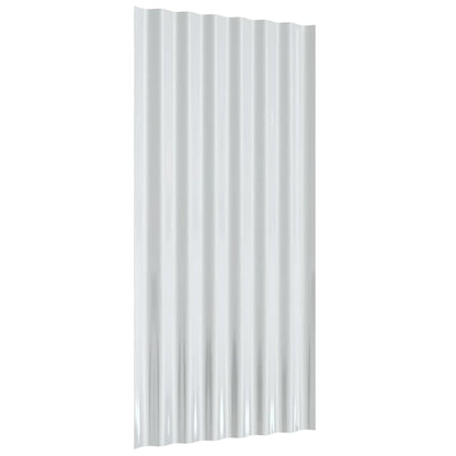 Dakpanelen 12 st 80x36 cm gepoedercoat staal antracietkleurig