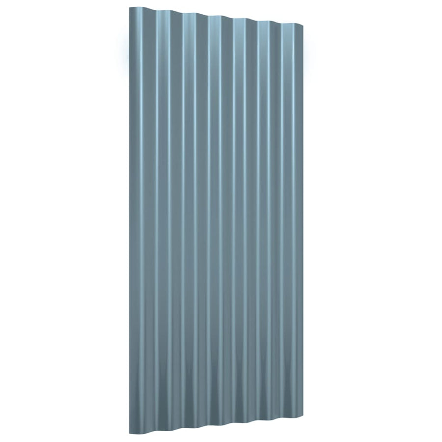 Dakpanelen Gepoedercoat Staal 36 80 x 36 cm Grijs
