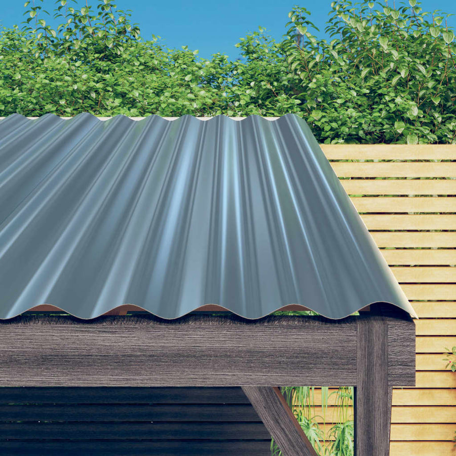 Dakpanelen Gepoedercoat Staal 36 80 x 36 cm Grijs