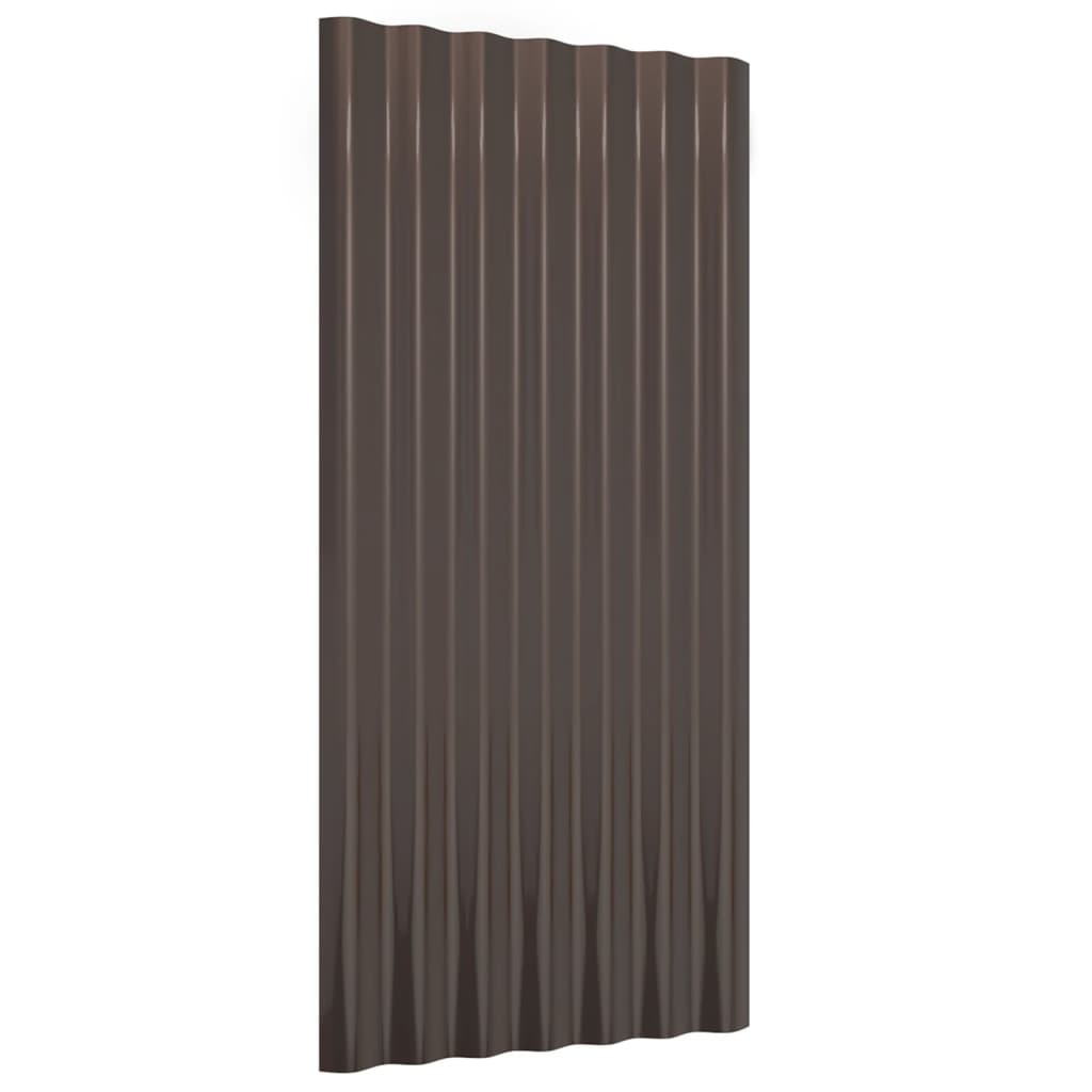 Dakpanelen Gepoedercoat Staal 36 80 x 36 cm Bruin