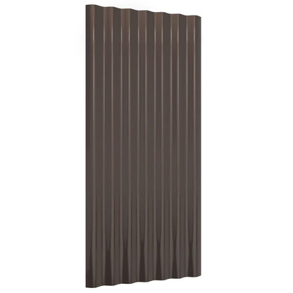 Dakpanelen Gepoedercoat Staal 36 80 x 36 cm Bruin