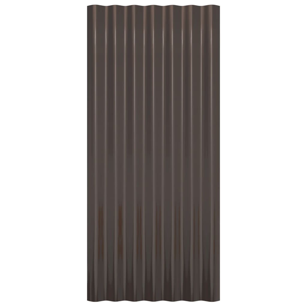 Dakpanelen Gepoedercoat Staal 36 80 x 36 cm Bruin