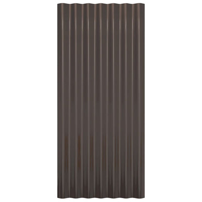 Dakpanelen Gepoedercoat Staal 36 80 x 36 cm Bruin