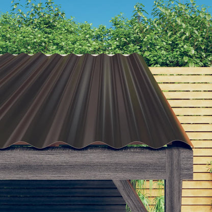 Dakpanelen Gepoedercoat Staal 36 80 x 36 cm Bruin