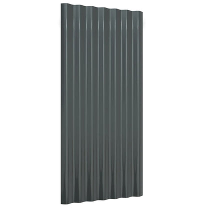 Dakpanelen Gepoedercoat Staal Kleurig 36 80 x 36 cm Antraciet
