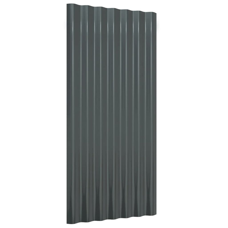 Dakpanelen Gepoedercoat Staal Kleurig 36 80 x 36 cm Antraciet