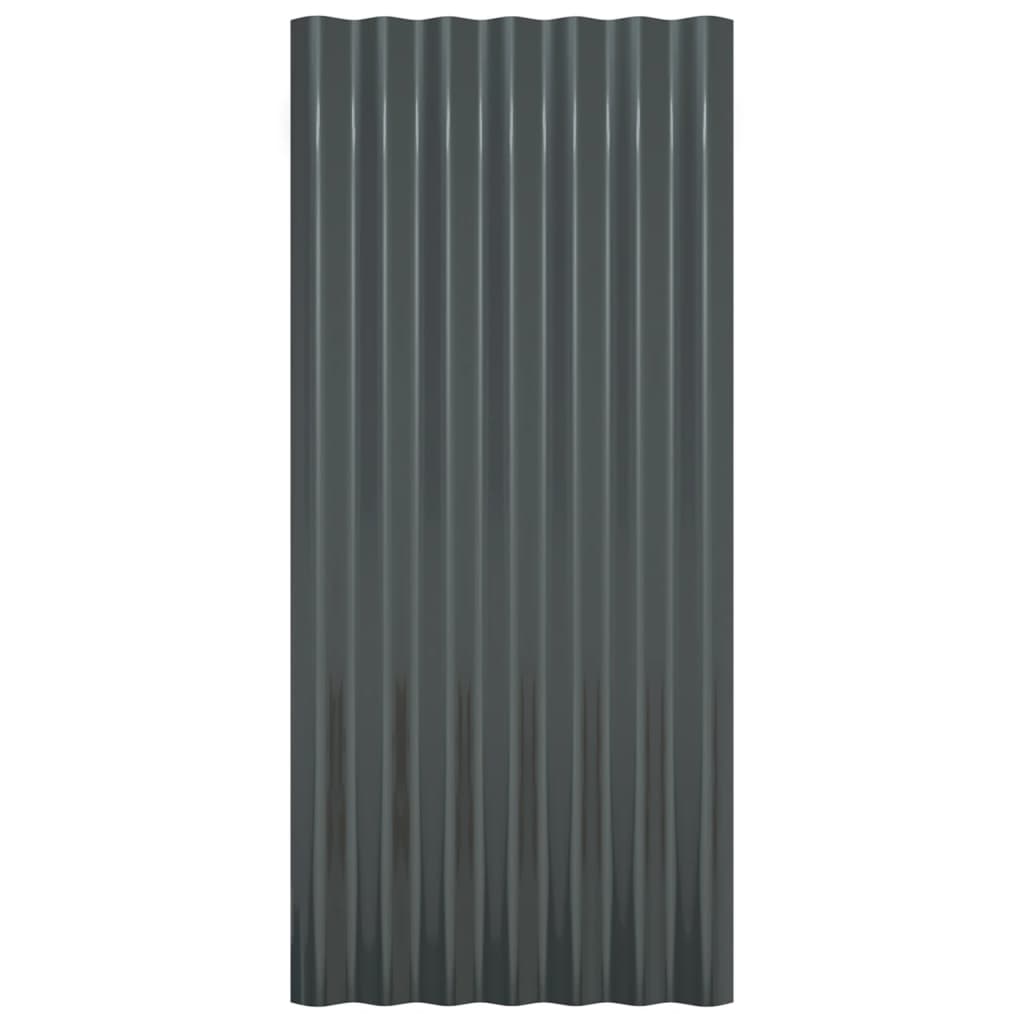 Dakpanelen Gepoedercoat Staal Kleurig 36 80 x 36 cm Antraciet