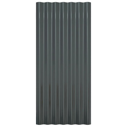Dakpanelen Gepoedercoat Staal Kleurig 36 80 x 36 cm Antraciet