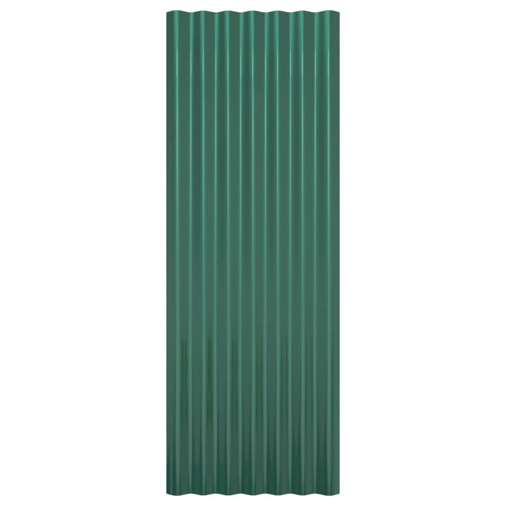 Dakpanelen Gepoedercoat Staal 12 100 x 36 cm Groen