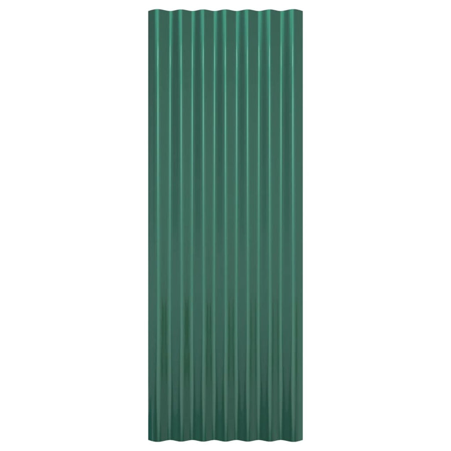 Dakpanelen Gepoedercoat Staal 12 100 x 36 cm Groen