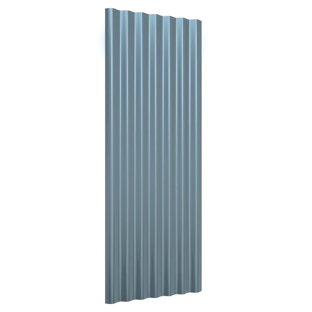 Dakpanelen Gepoedercoat Staal 12 100 x 36 cm Grijs