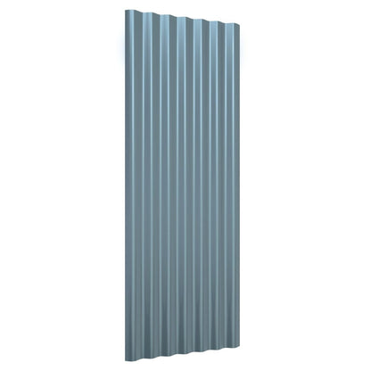 Dakpanelen Gepoedercoat Staal 12 100 x 36 cm Grijs