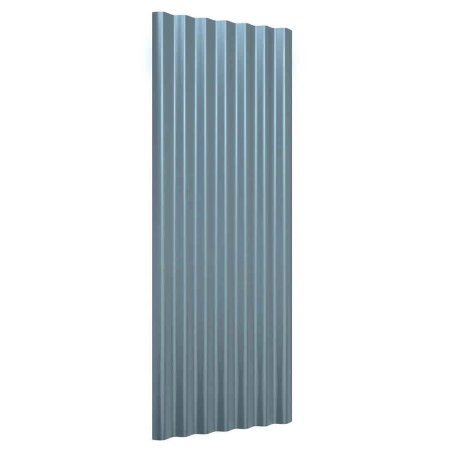 Dakpanelen Gepoedercoat Staal 12 100 x 36 cm Grijs