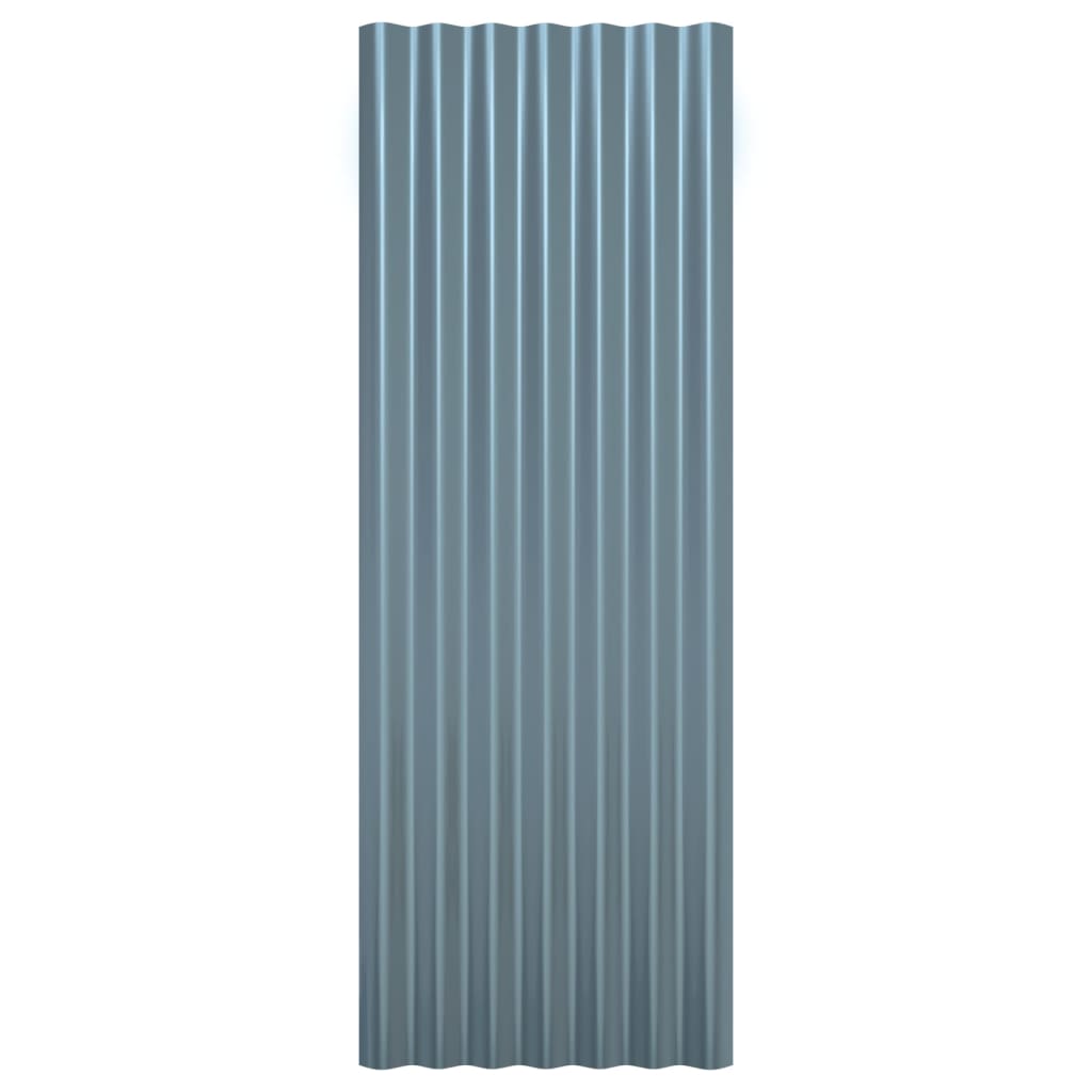 Dakpanelen Gepoedercoat Staal 12 100 x 36 cm Grijs