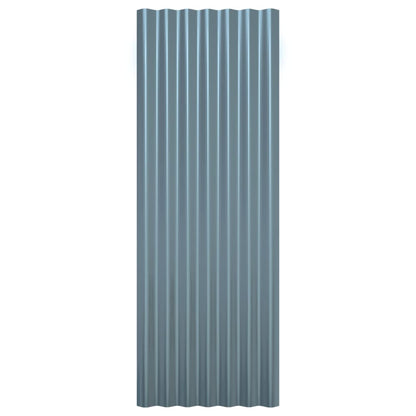 Dakpanelen Gepoedercoat Staal 12 100 x 36 cm Grijs