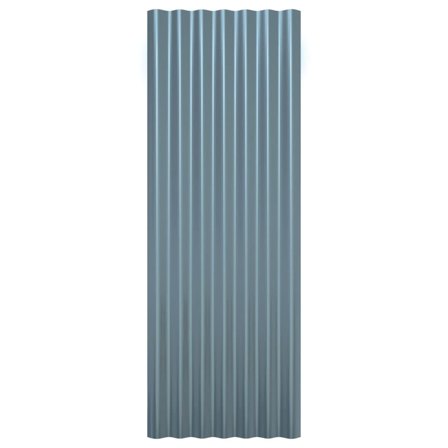 Dakpanelen Gepoedercoat Staal 12 100 x 36 cm Grijs