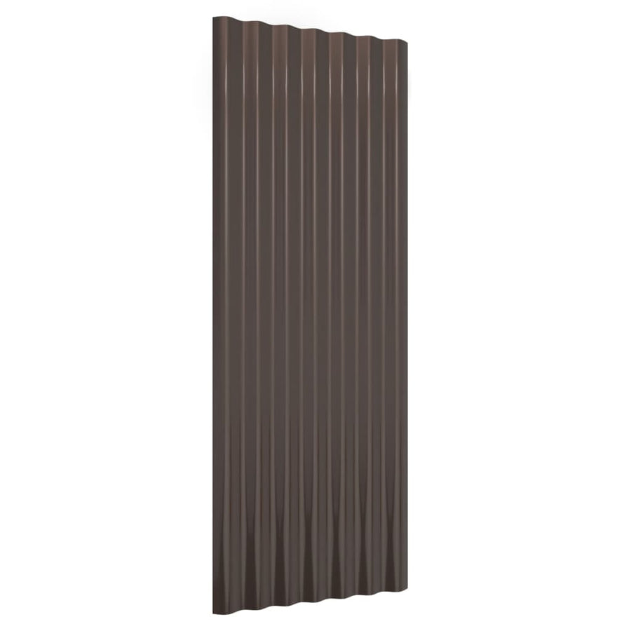 Dakpanelen Gepoedercoat Staal 12 100 x 36 cm Bruin
