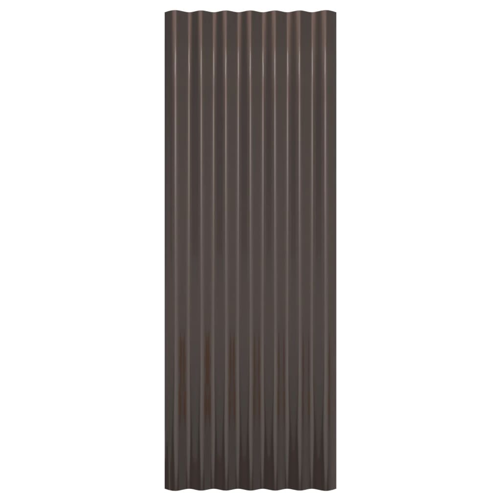 Dakpanelen Gepoedercoat Staal 12 100 x 36 cm Bruin
