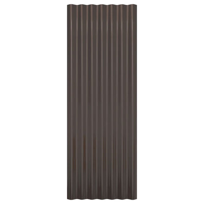 Dakpanelen Gepoedercoat Staal 12 100 x 36 cm Bruin